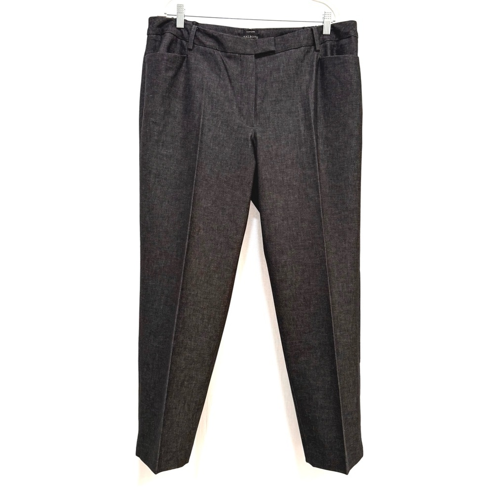 NWT. Talbots Woman’s Dark Gray Ankle Pants, size 16W